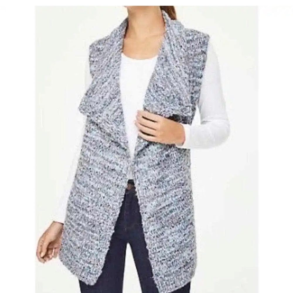 LOFT Sleeveless Knit Open Front Cardigan